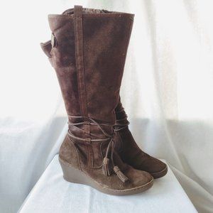 BareTraps Suede Brown Knee High Boot Women's Size 7 1/2